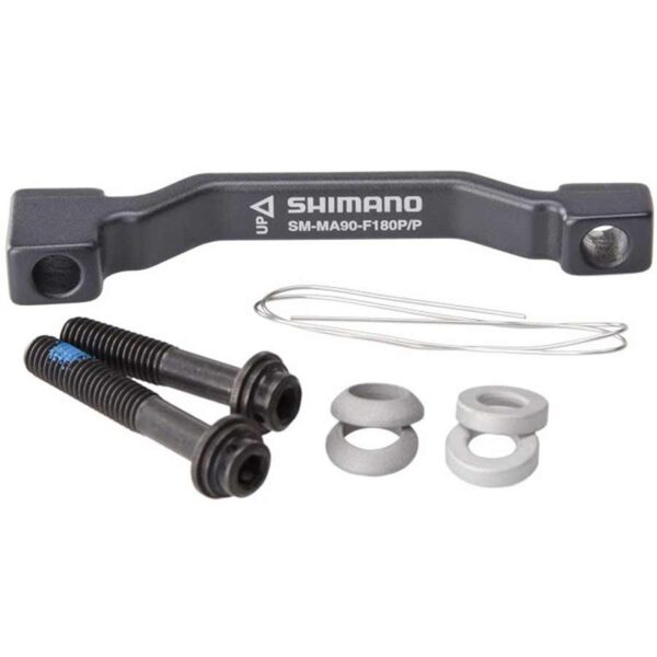 Shimano, Disc brake adapter for Post Mount caliper, SM-MA90-F203P/PM, Front, Post Mount fork, 203mm rotor