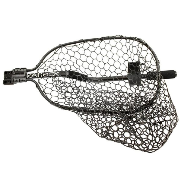 YakAttack Leverage Landing Net, 12" X 20" hoop, 47" long, with extension and foam for storing in rod holder
